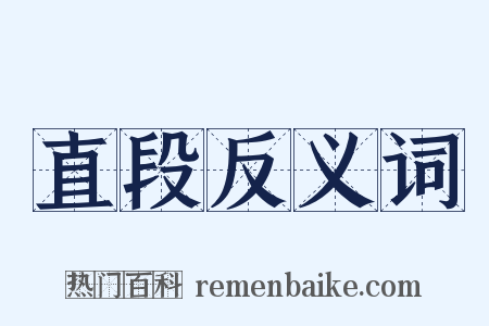 直段反义词是什么意思的图片